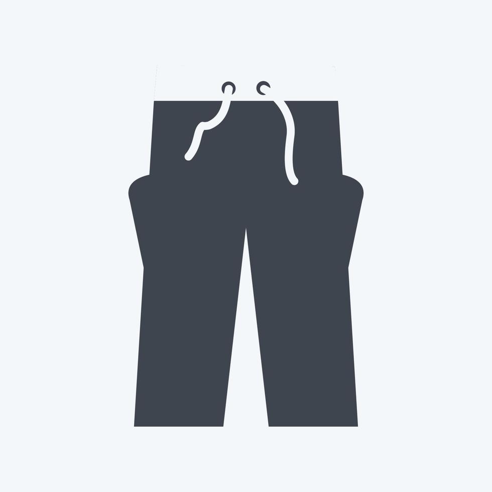 pantalón icono. adecuado para el símbolo de accesorios masculinos. estilo de glifo. diseño simple editable. vector de plantilla de diseño. ilustración de símbolo simple