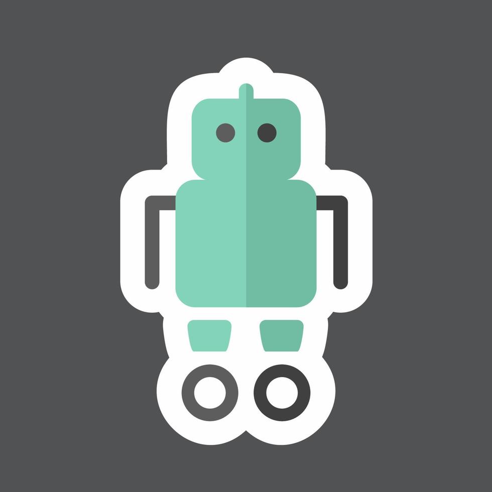 Sticker Robot. suitable for Toy symbol. simple design editable. design template vector. simple symbol illustration vector