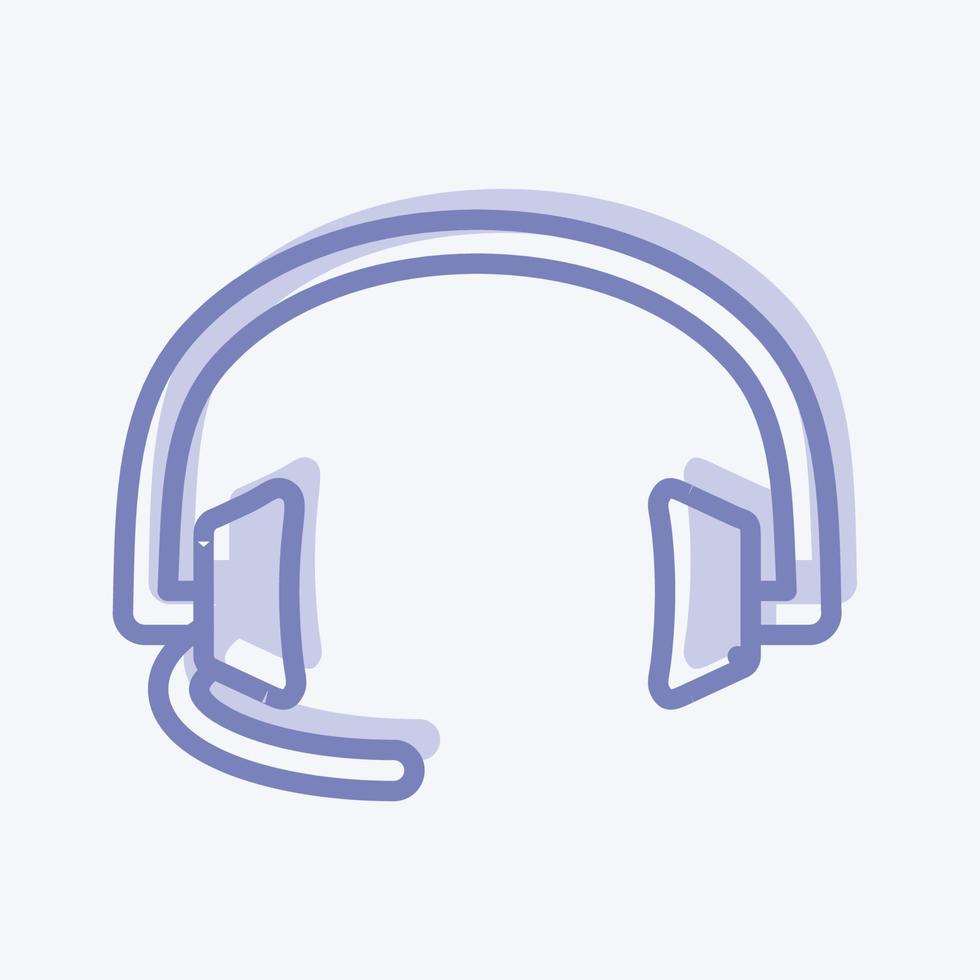 Icon Headphones. suitable for Education symbol. two tone style. simple design editable. design template vector. simple symbol illustration vector