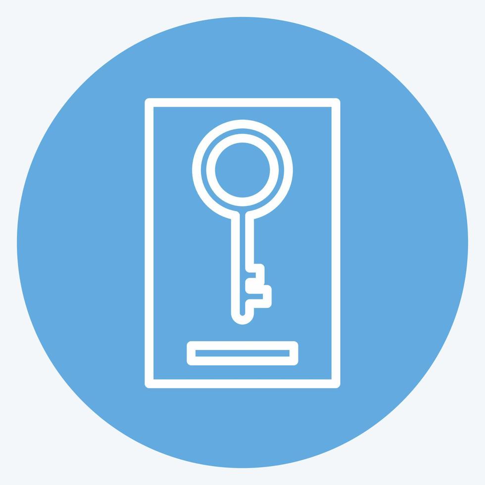 Icon Keywording. suitable for digital web symbol. blue eyes style. simple design editable. design template vector. simple symbol illustration vector