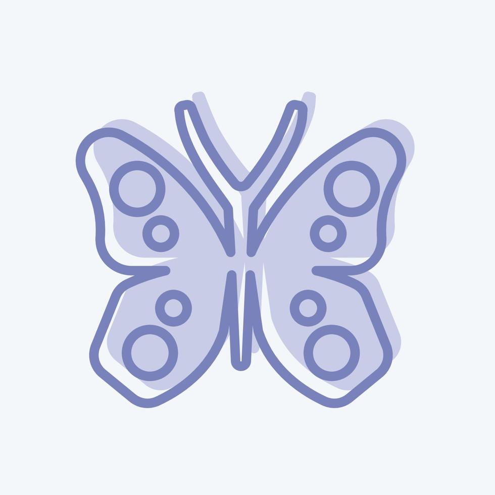 Icon Butterfly. suitable for garden symbol. two tone style. simple design editable. design template vector. simple symbol illustration vector
