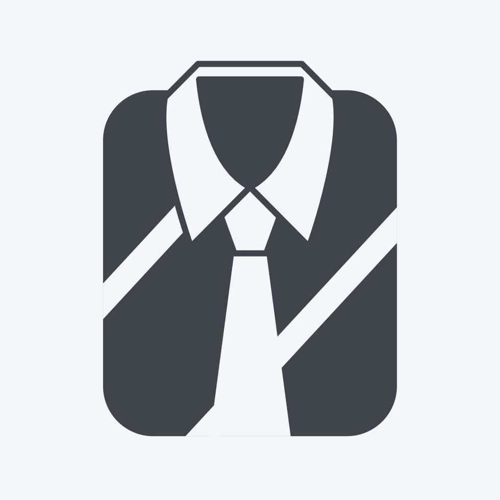 Icon Formal Shirt. suitable for men accessories symbol. glyph style. simple design editable. design template vector. simple symbol illustration vector
