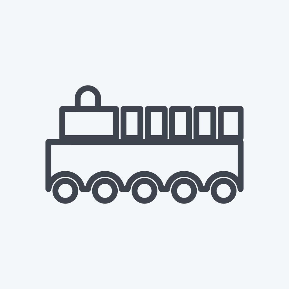 tren de juguete icono. adecuado para símbolo de juguete. estilo de línea diseño simple editable. vector de plantilla de diseño. ilustración de símbolo simple