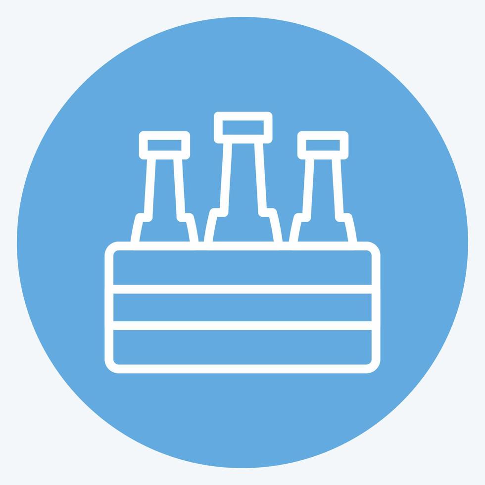 Icon Beer. suitable for Drink symbol. blue eyes style. simple design editable. design template vector. simple symbol illustration vector