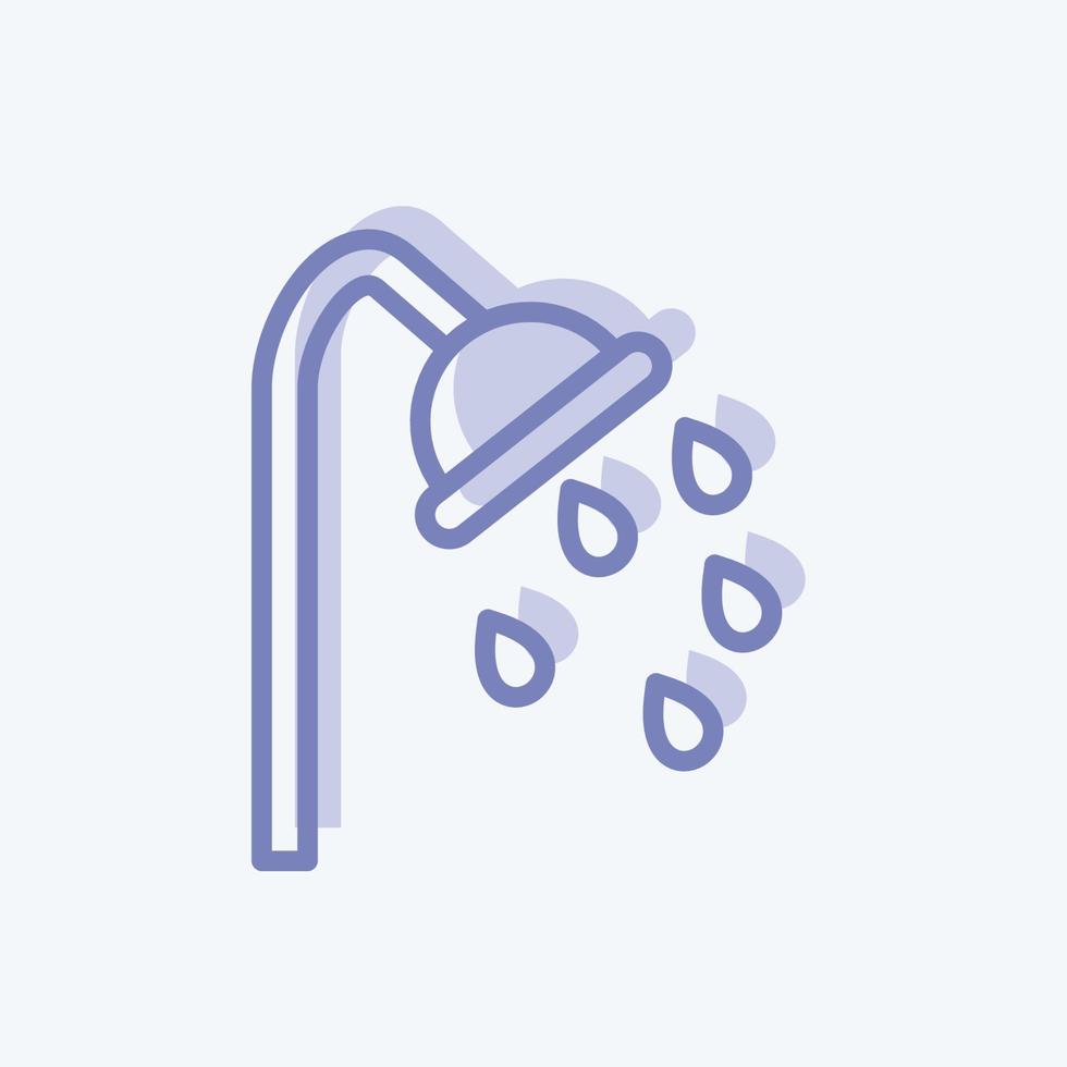 ducha de icono. adecuado para el símbolo de spa. estilo de dos tonos. diseño simple editable. vector de plantilla de diseño. ilustración de símbolo simple