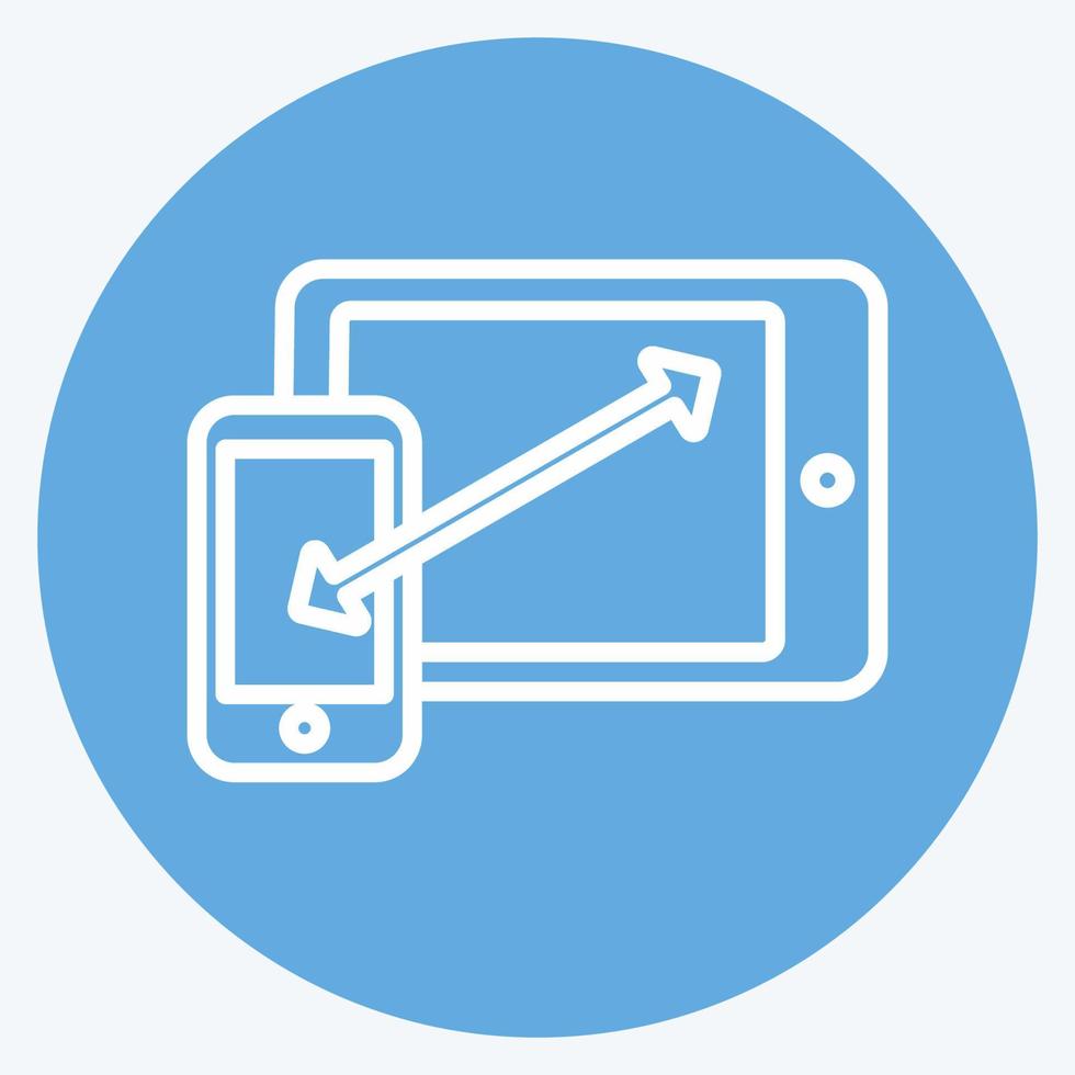 Icon Responsiveness. suitable for Programming symbol. blue eyes style. simple design editable. design template vector. simple symbol illustration vector