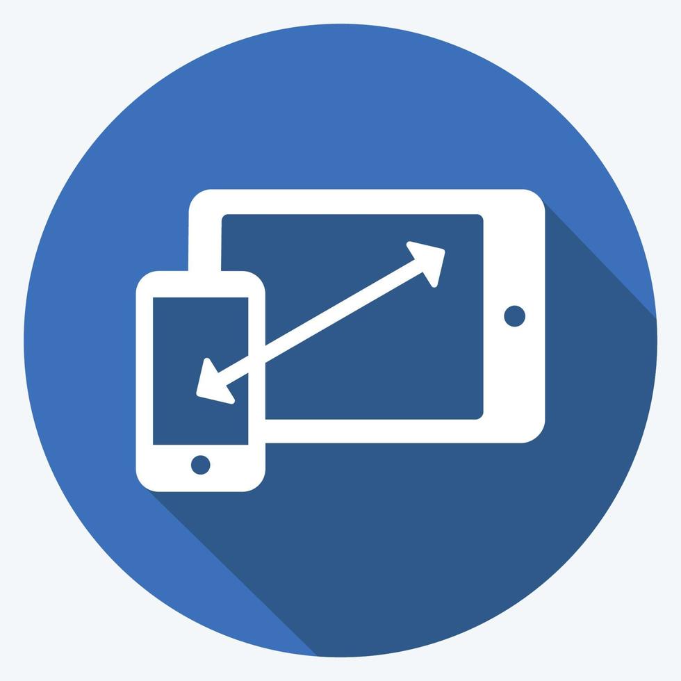 Icon Responsiveness. suitable for Programming symbol. long shadow style. simple design editable. design template vector. simple symbol illustration vector