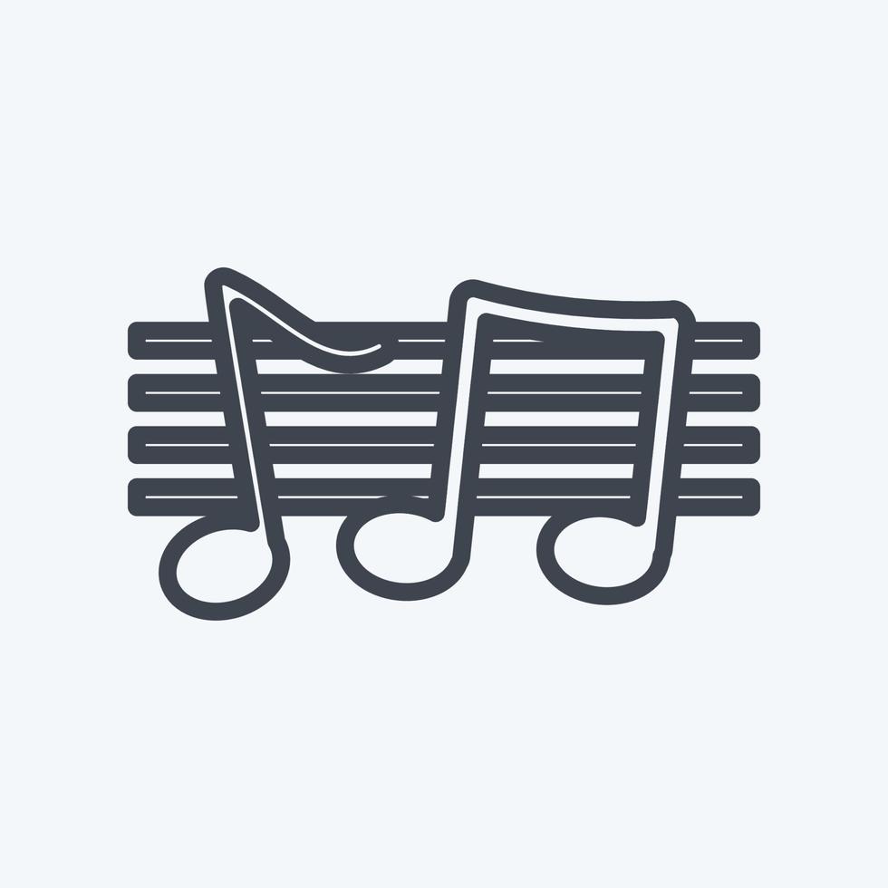 Icon Music Staff. suitable for music symbol. line style. simple design editable. design template vector. simple symbol illustration vector