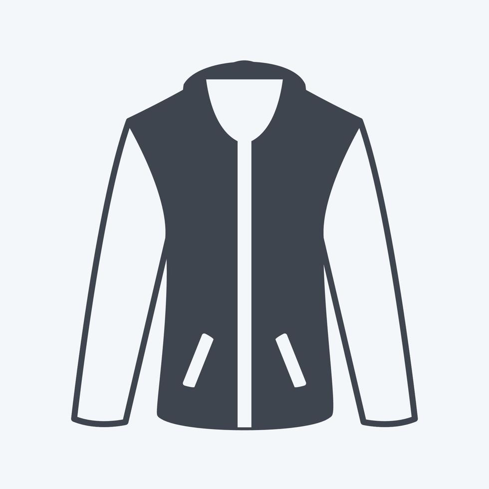 chaqueta de icono. adecuado para el símbolo de accesorios masculinos. estilo de glifo. diseño simple editable. vector de plantilla de diseño. ilustración de símbolo simple