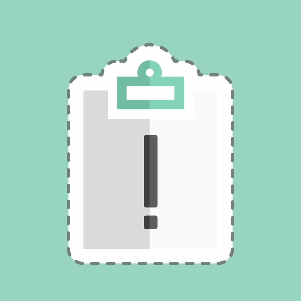 Sticker line cut Assignment Late. suitable for Infographics symbol. simple design editable. design template vector. simple symbol illustration vector