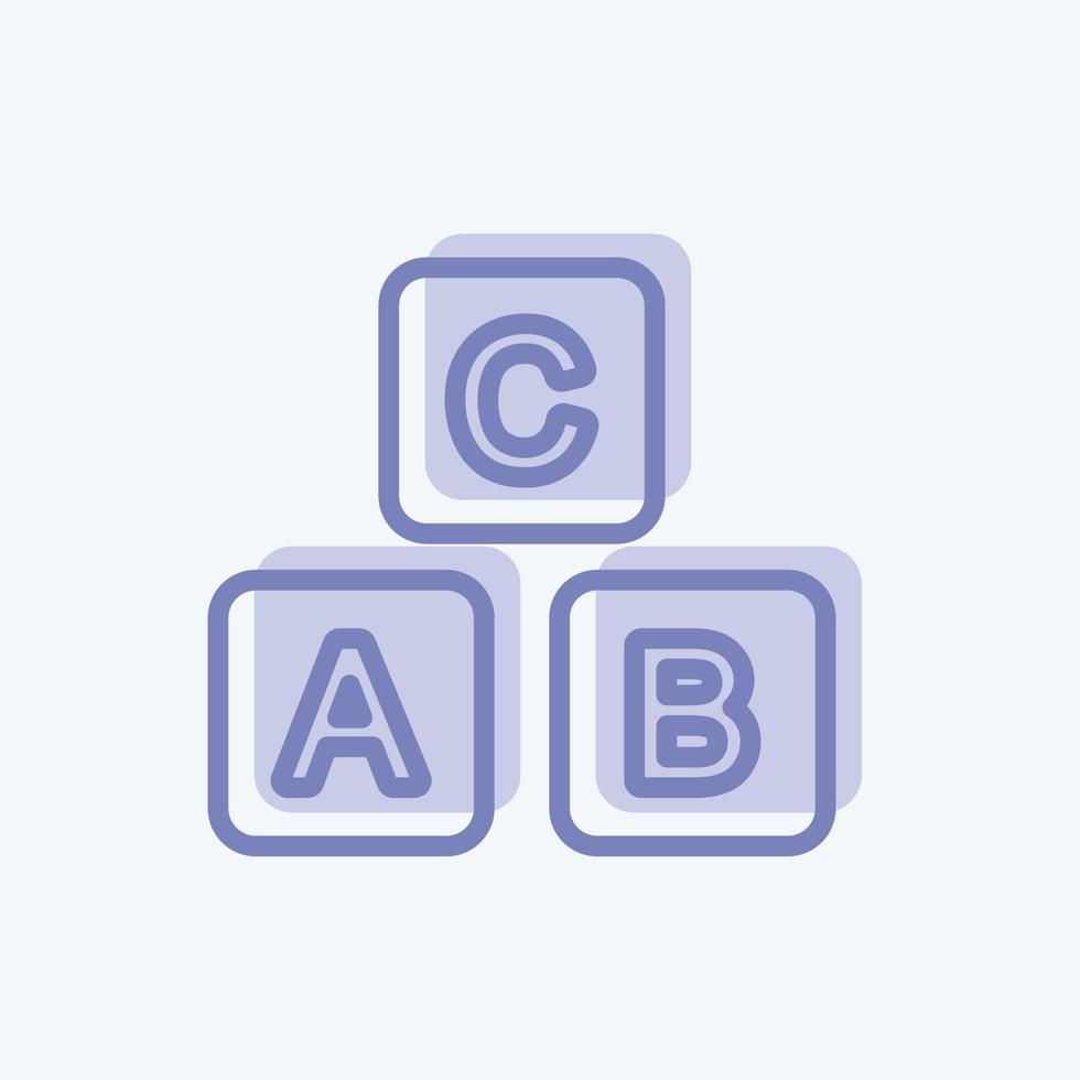 Icon Blocks. suitable for Baby symbol. two tone style. simple design editable. design template vector. simple symbol illustration vector