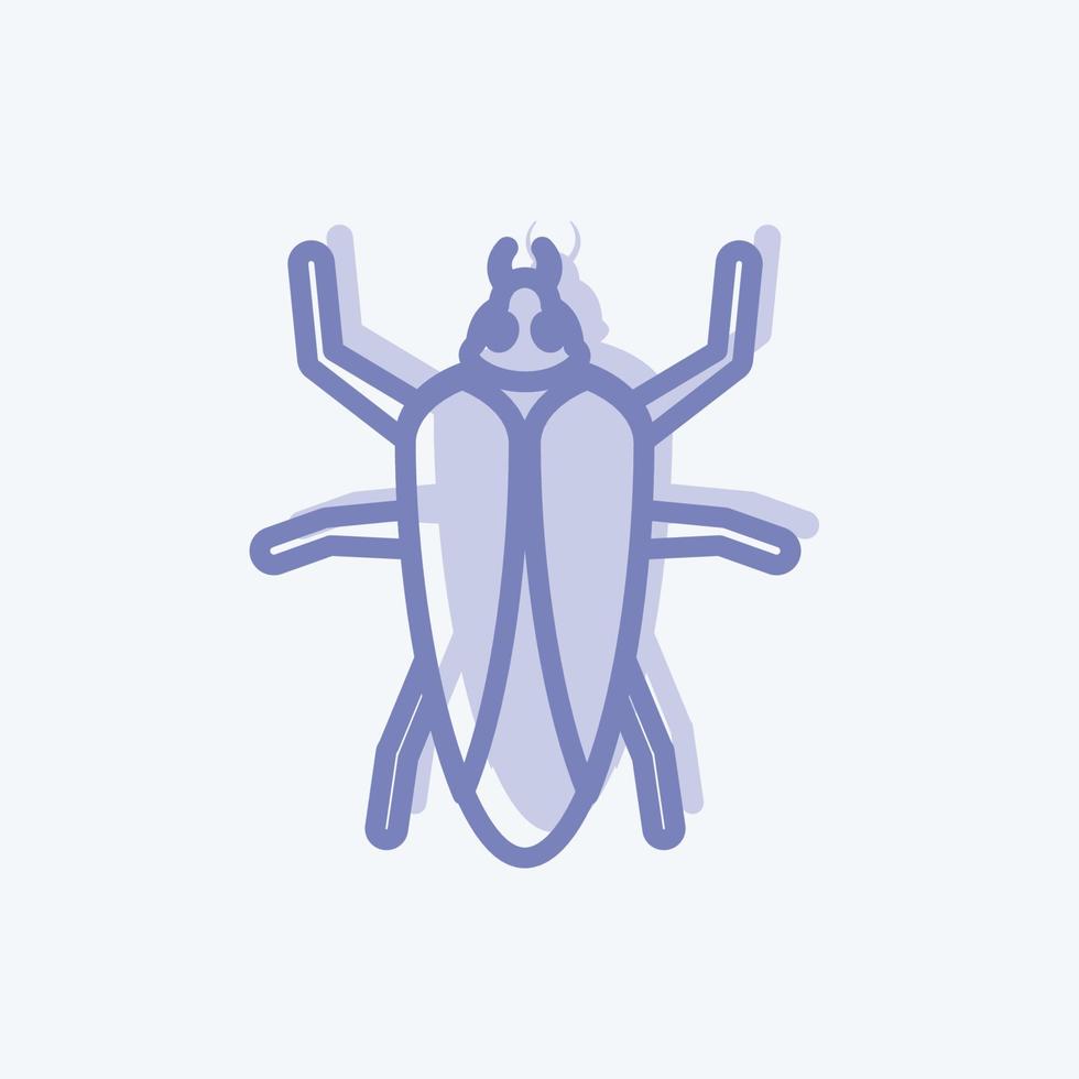 Icon Cockroach. suitable for Animal symbol. two tone style. simple design editable. design template vector. simple symbol illustration vector