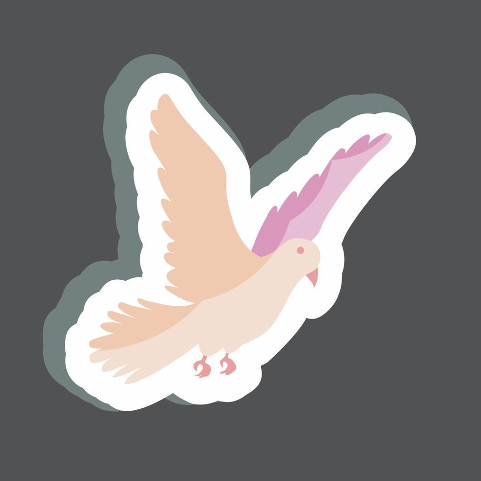 Sticker Dove. suitable for animal symbol. simple design editable. design template vector. simple symbol illustration vector