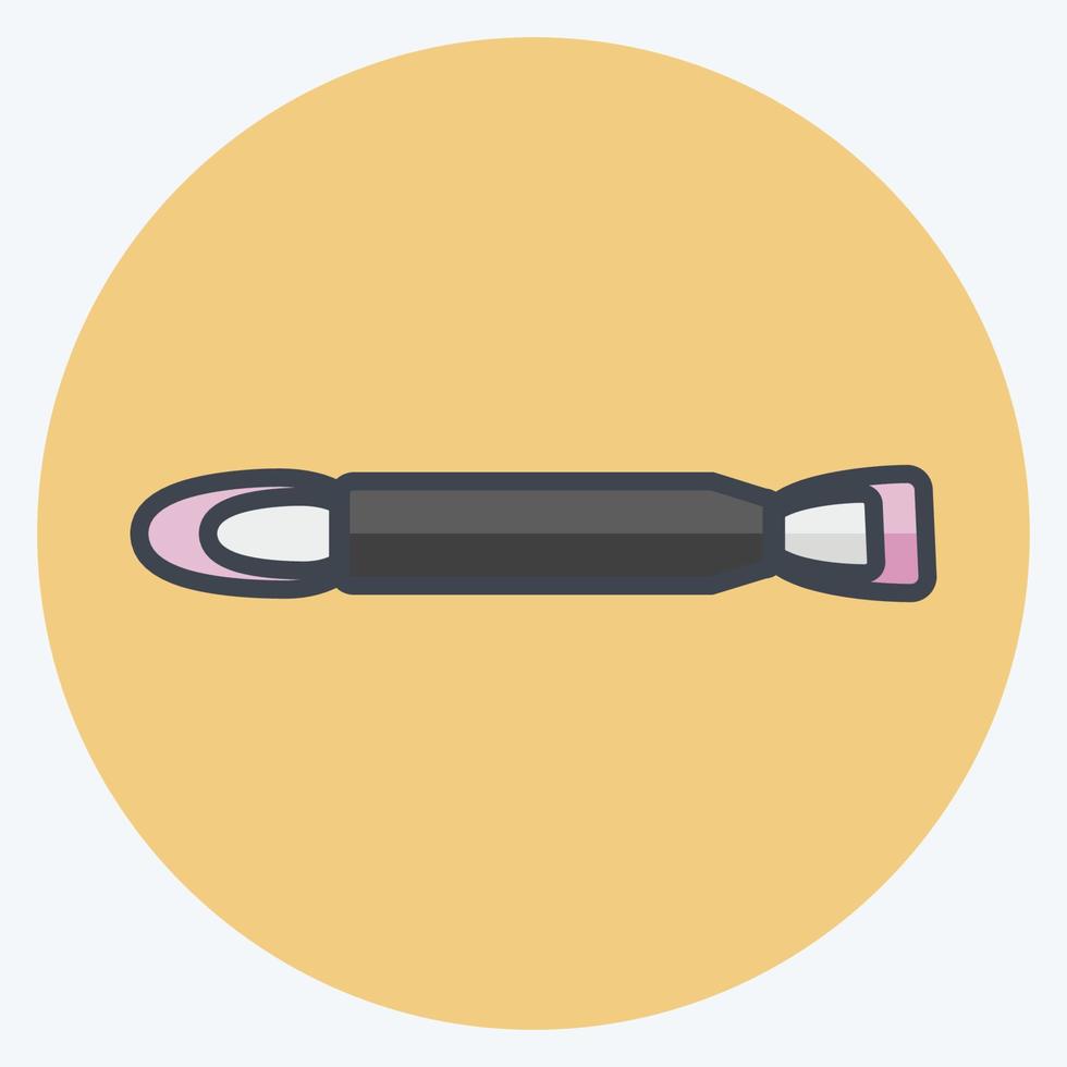 Icon Eyeshadow applicator. suitable for beauty care symbol. flat style. simple design editable. design template vector. simple symbol illustration vector