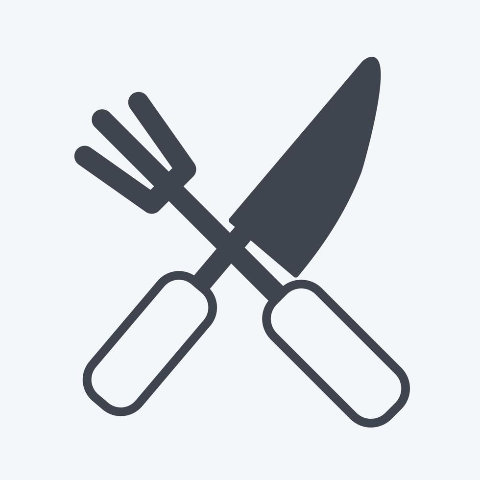 Icon Sharp Tools. suitable for Garden symbol. glyph style. simple design editable. design template vector. simple symbol illustration vector