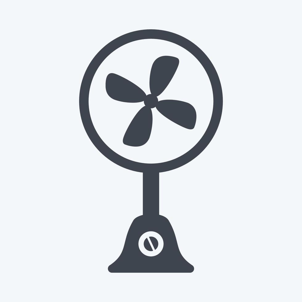 Icon Table Fan. suitable for Home symbol. glyph style. simple design editable. design template vector. simple symbol illustration vector