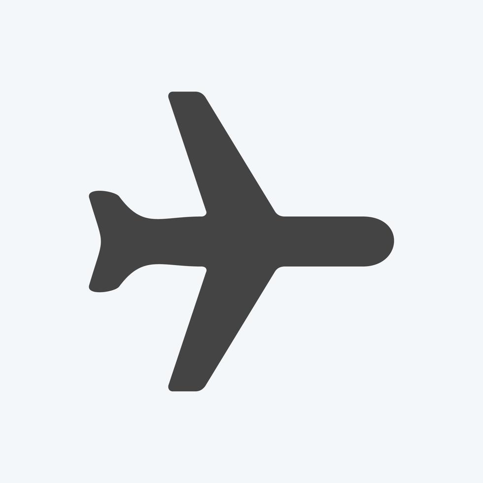 Icon Aeroplane Mode. suitable for Mobile Apps symbol. glyph style. simple design editable. design template vector. simple symbol illustration vector