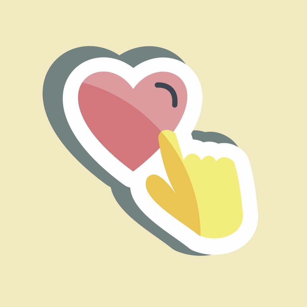 Sticker Like. suitable for Feedback symbol. simple design editable. design template vector. simple symbol illustration vector