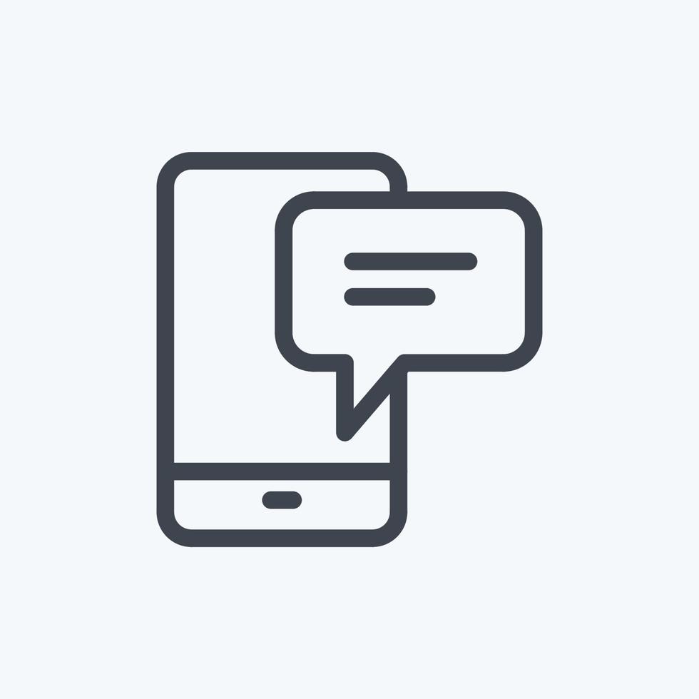 Icon Chat. suitable for Feedback symbol. Line Style. simple design editable. design template vector. simple symbol illustration vector