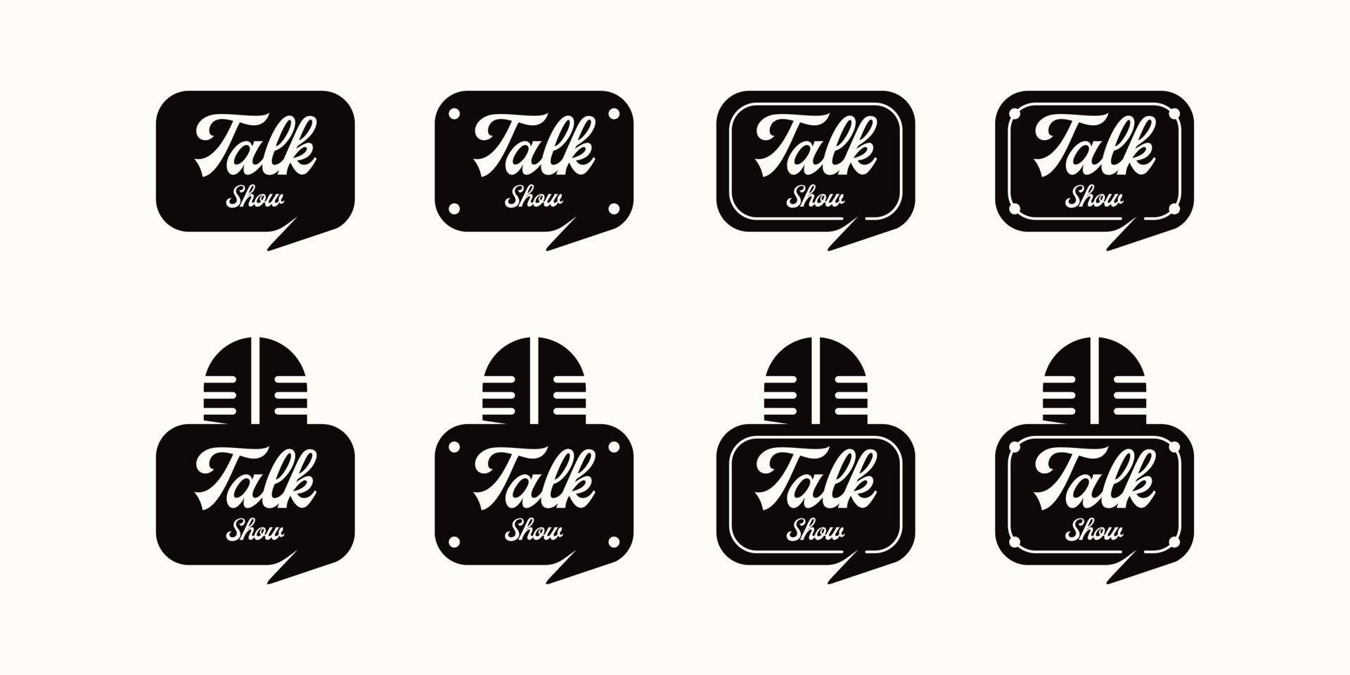talk show logo collection, logo inspiration vector