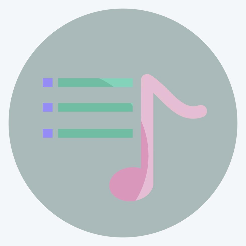 opciones de música de icono. adecuado para el símbolo de la música. estilo plano diseño simple editable. vector de plantilla de diseño. ilustración de símbolo simple