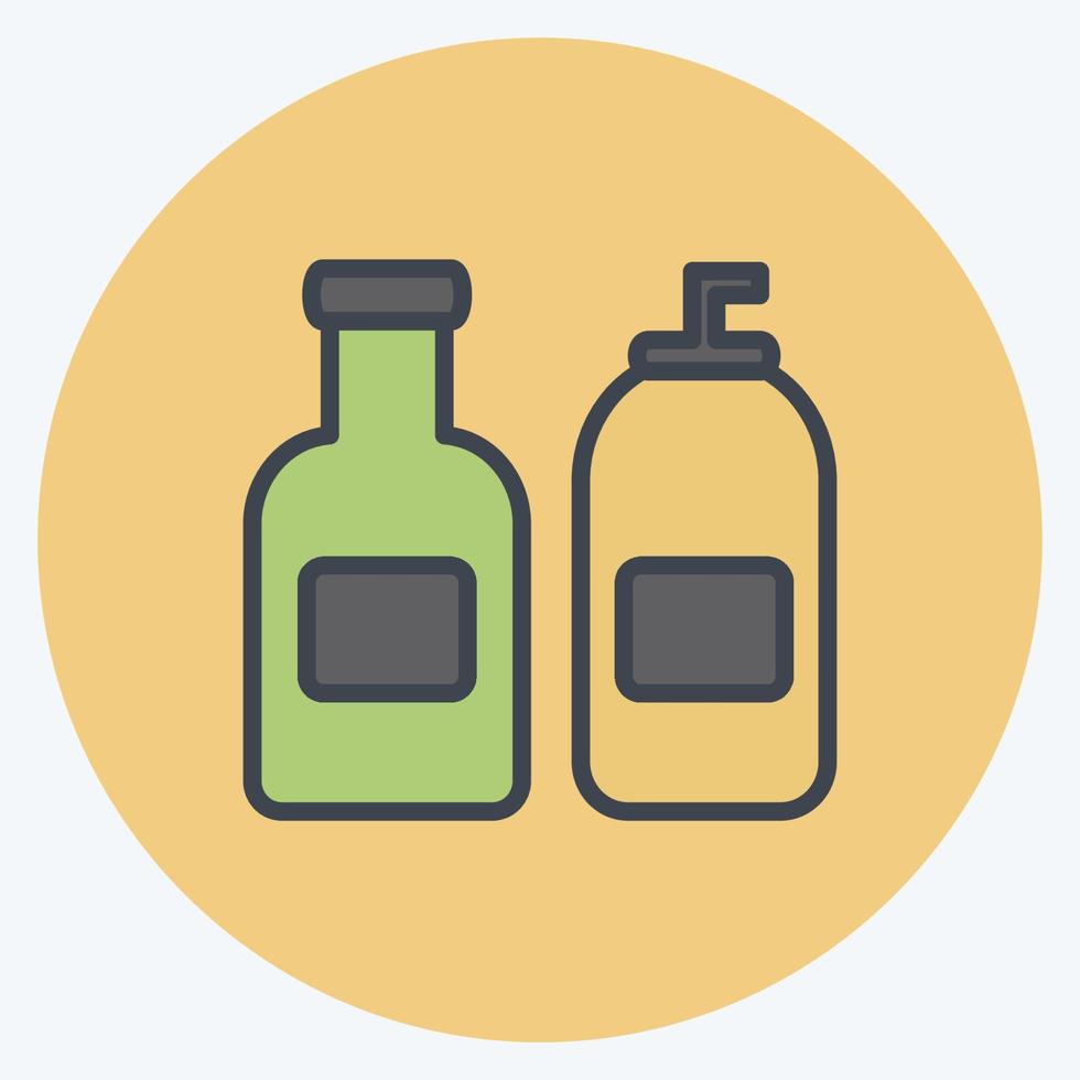 Icon Cream Bottles. suitable for Spa symbol. color mate style. simple design editable. design template vector. simple symbol illustration vector