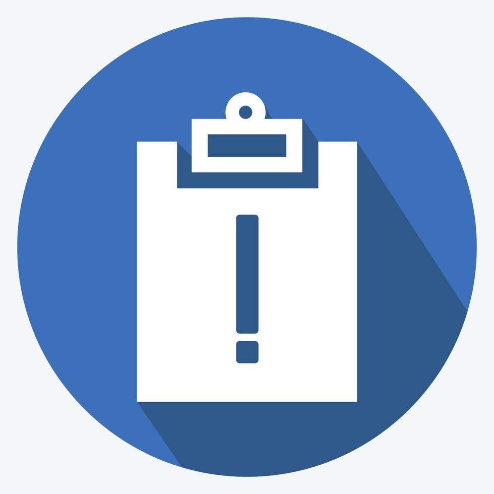 Icon Assignment Late. suitable for Infographics symbol. long shadow style. simple design editable. design template vector. simple symbol illustration vector
