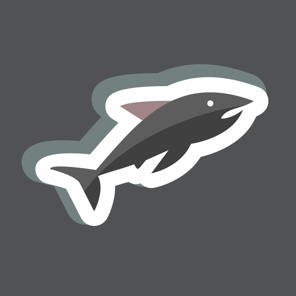 Sticker Shark 2. suitable for Sea symbol. simple design editable. design template vector. simple symbol illustration vector