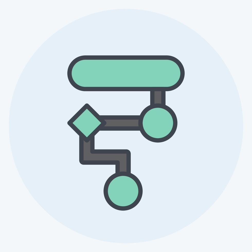 Icon Design Algorithm. suitable for data analytics symbol. color mate style. simple design editable. design template vector. simple symbol illustration vector