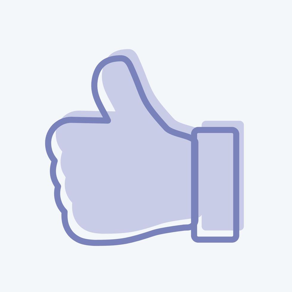 Icon Thumbs Up. suitable for Education symbol. two tone style. simple design editable. design template vector. simple symbol illustration vector