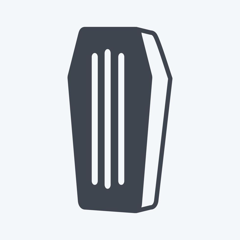 Icon Coffin. suitable for Wild West symbol. glyph style. simple design editable. design template vector. simple symbol illustration vector
