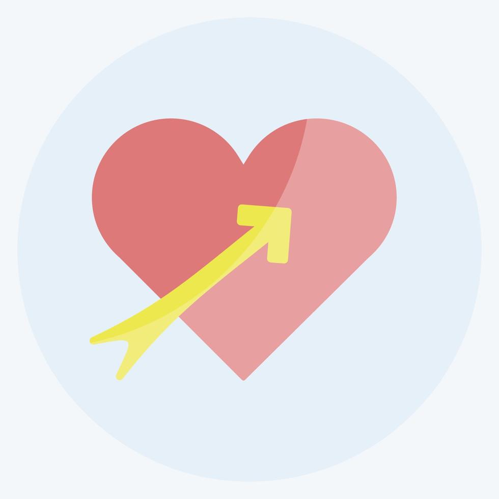 Icon Heart with arrow. suitable for Wedding symbol. flat style. simple design editable. design template vector. simple symbol illustration vector