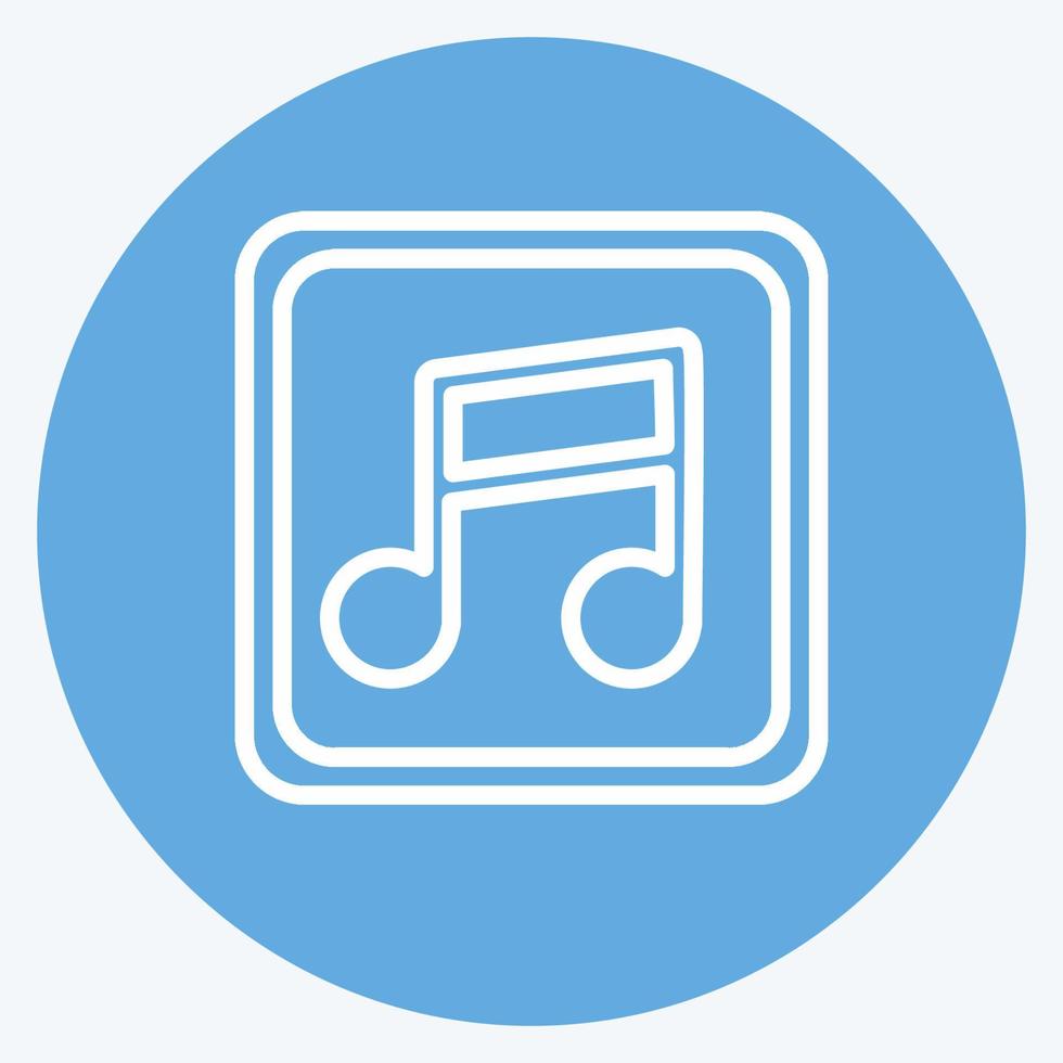 icono de reproductor de música. adecuado para el símbolo de la interfaz web. estilo de ojos azules. diseño simple editable. vector de plantilla de diseño. ilustración de símbolo simple