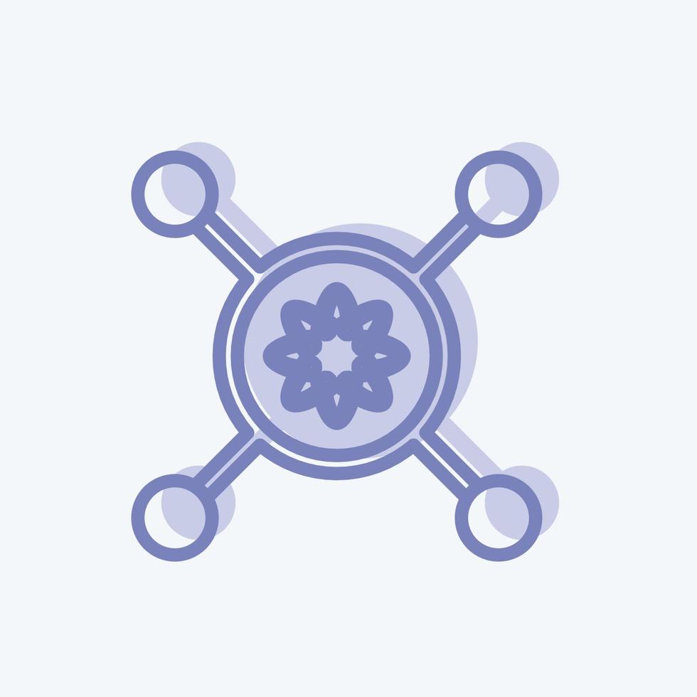 Icon Intelligent Control. suitable for data analytics symbol. two tone style. simple design editable. design template vector. simple symbol illustration vector