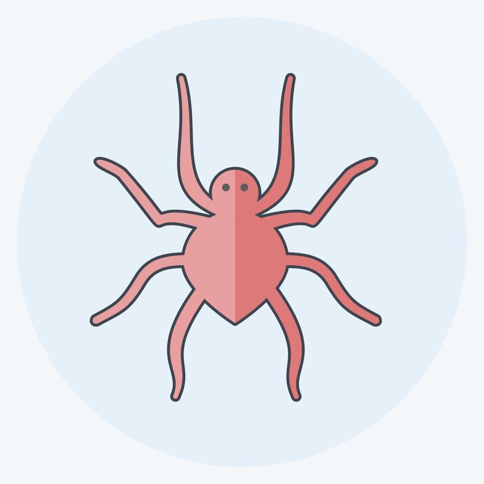 Icon Spider. suitable for animal symbol. flat style. simple design editable. design template vector. simple symbol illustration vector