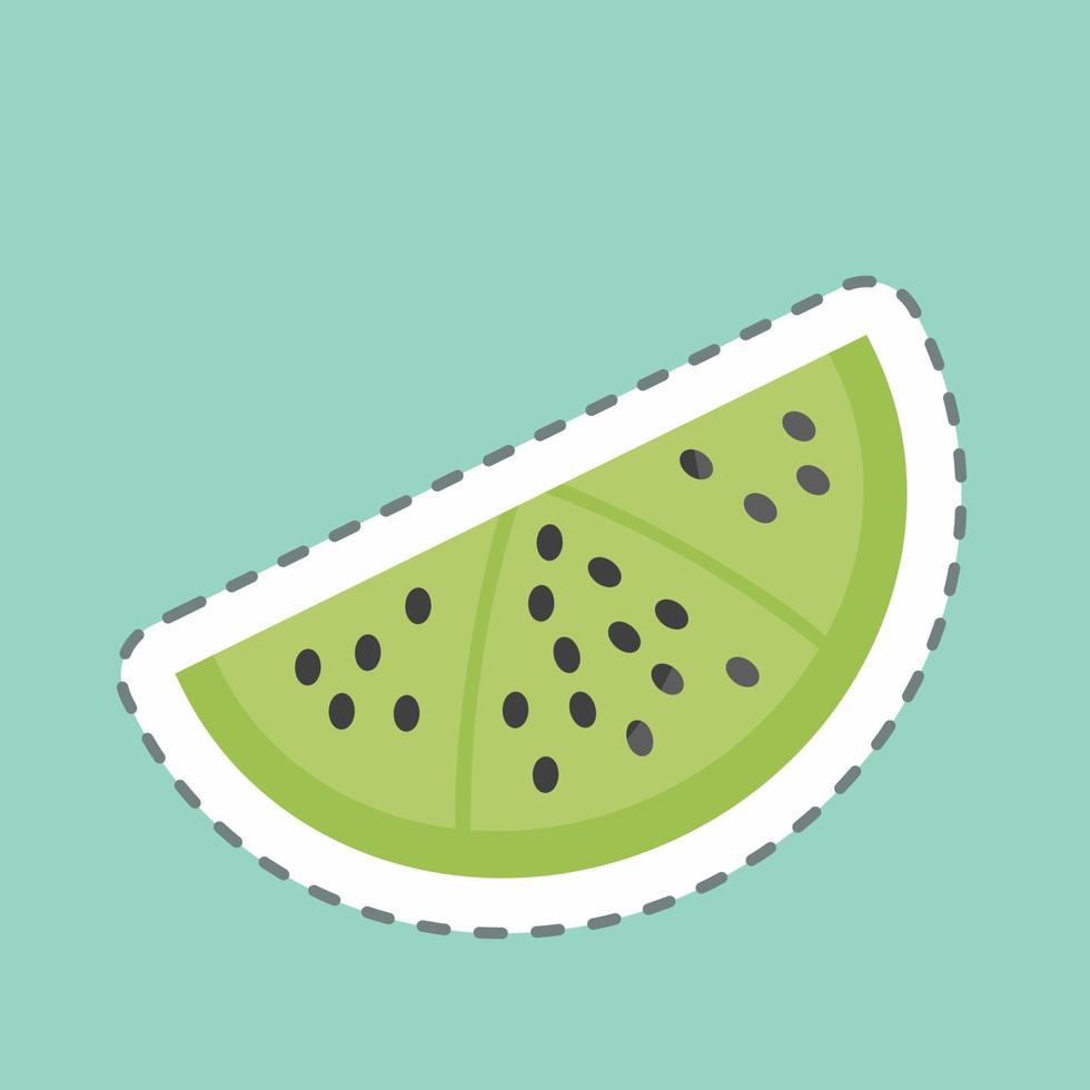 Sticker line cut Line. suitable for Fruits and Vegetables symbol. simple design editable. design template vector. simple symbol illustration vector
