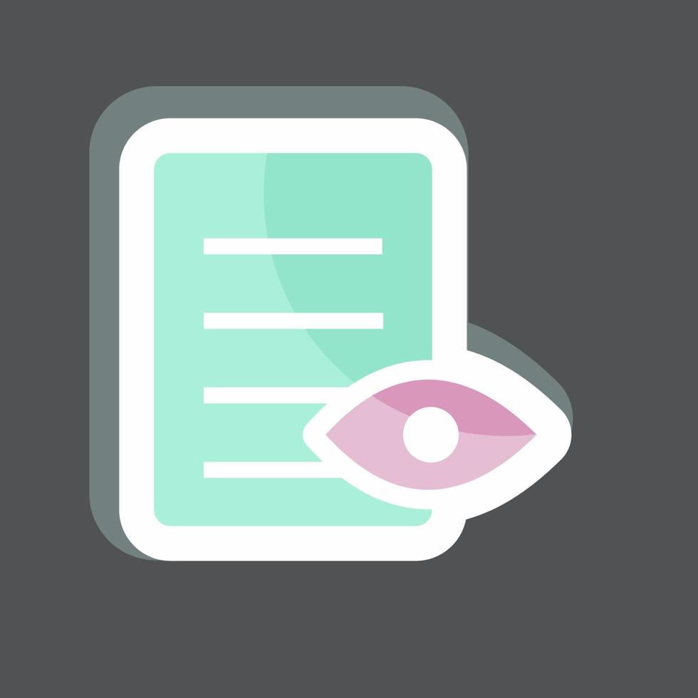 Sticker View Document. suitable for User Interface symbol. simple design editable. design template vector. simple symbol illustration vector