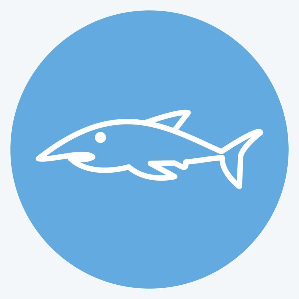 Icon Shark 1. suitable for Sea symbol. blue eyes style. simple design editable. design template vector. simple symbol illustration vector