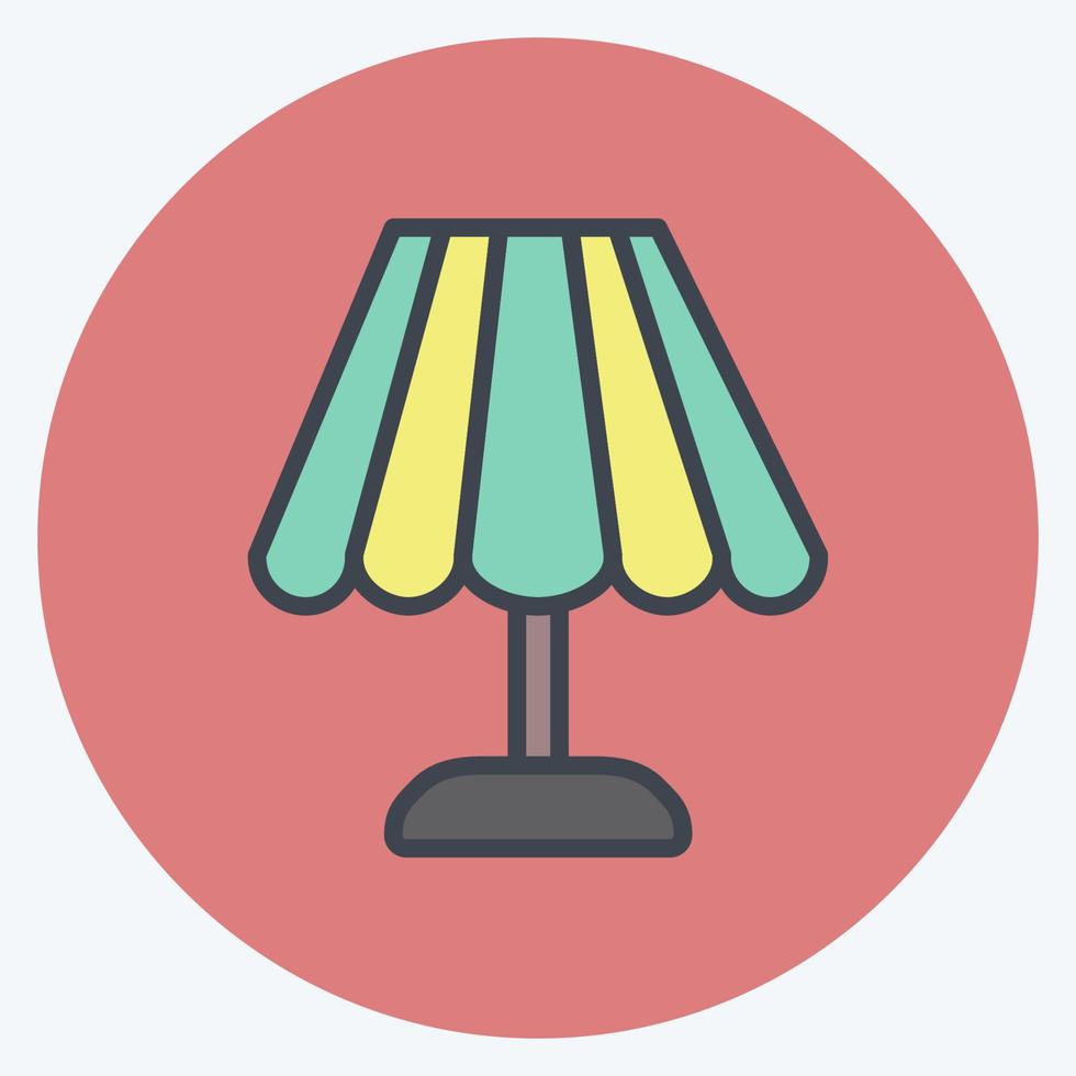 Icon Lamp. suitable for web interface symbol. color mate style. simple design editable. design template vector. simple symbol illustration vector