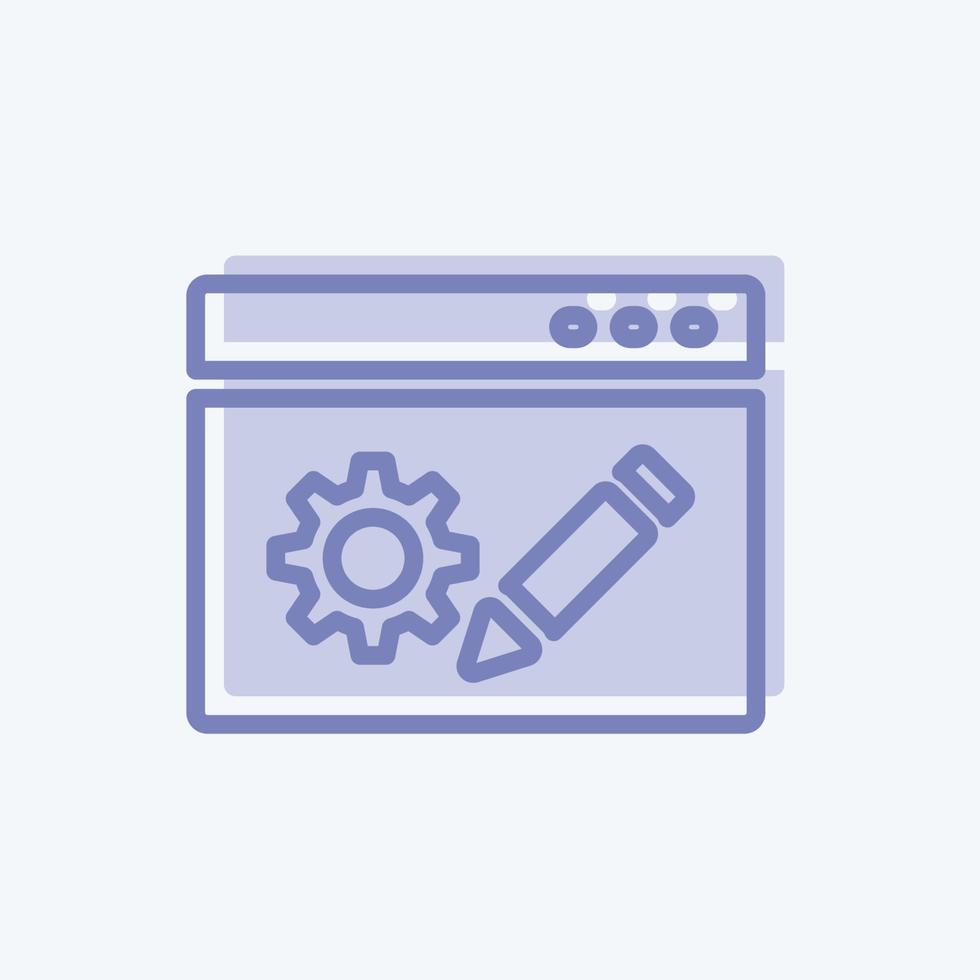 Icon Blogging Service. suitable for IT Services symbol. two tone style. simple design editable. design template vector. simple symbol illustration vector