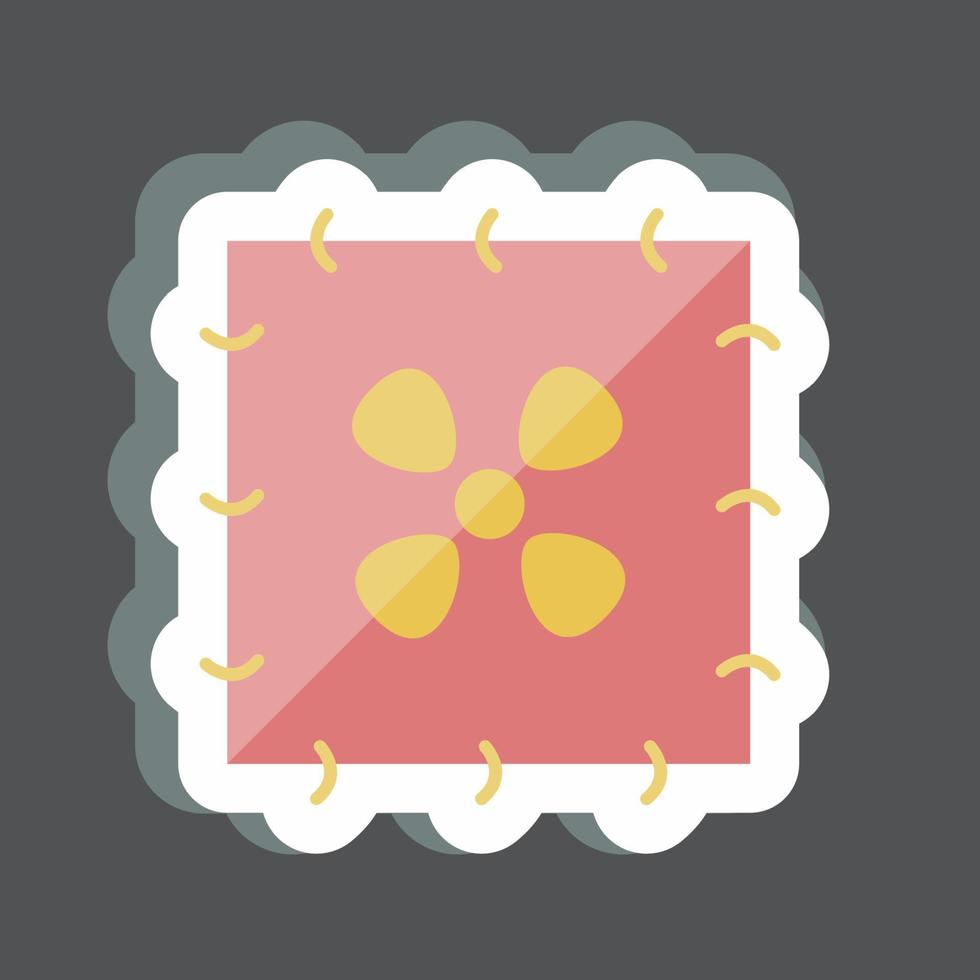 Sticker Embroidered Pattern. suitable for Tailor symbol. simple design editable. design template vector. simple symbol illustration vector