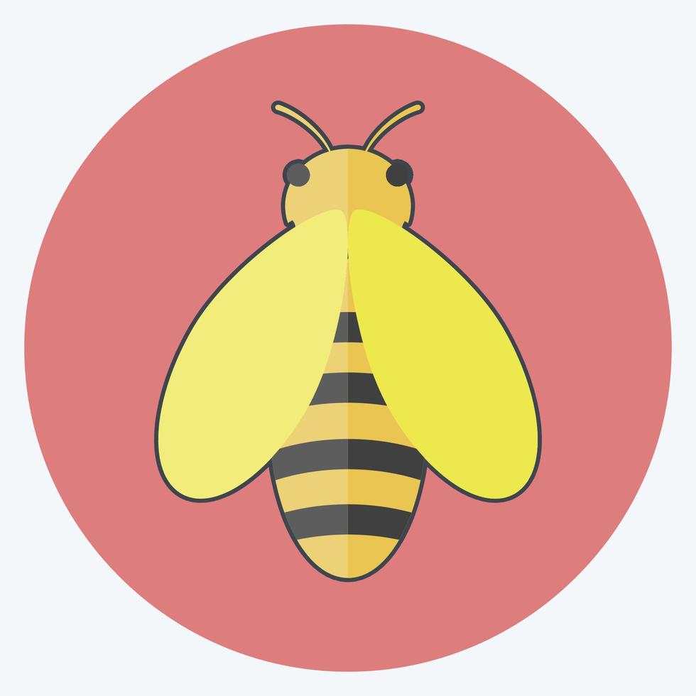 abeja icono. adecuado para el símbolo animal. estilo plano diseño simple editable. vector de plantilla de diseño. ilustración de símbolo simple