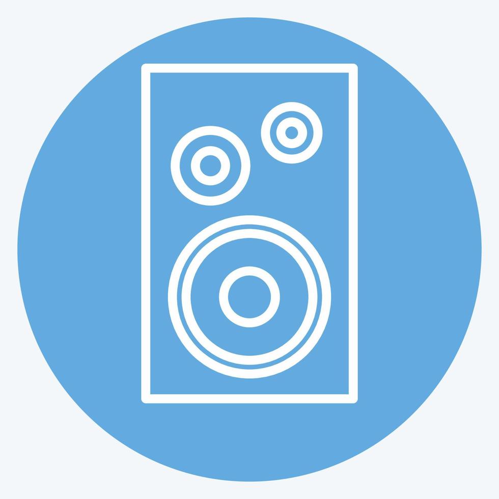 Icon Single Speaker. suitable for music symbol. blue eyes style. simple design editable. design template vector. simple symbol illustration vector