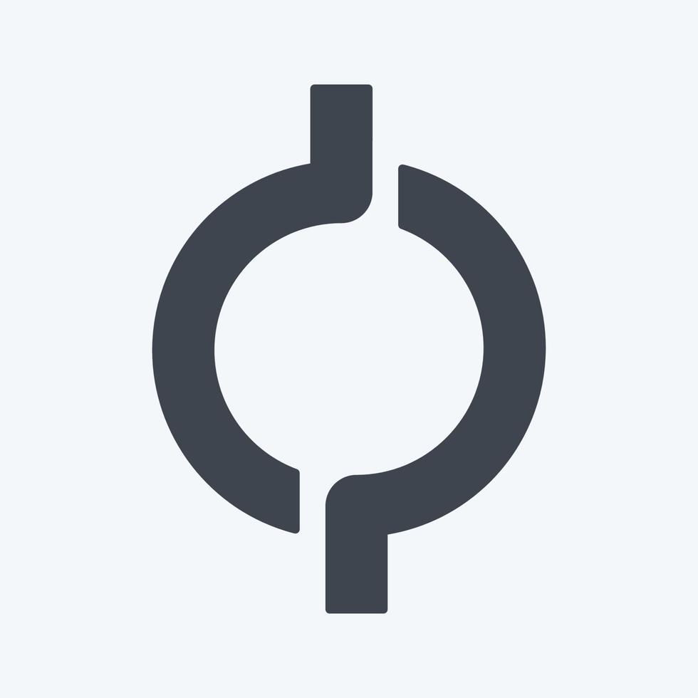 Icon Open Connection. suitable for Community symbol. glyph style. simple design editable. design template vector. simple symbol illustration vector