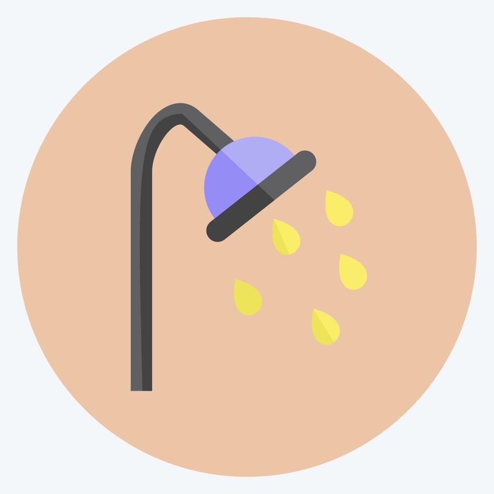 Icon Shower. suitable for Spa symbol. flat style. simple design editable. design template vector. simple symbol illustration vector