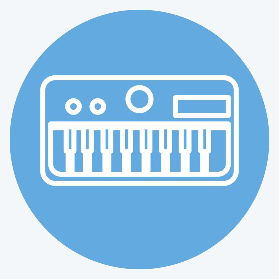 teclado de iconos. adecuado para el símbolo de la música. estilo de ojos azules. diseño simple editable. vector de plantilla de diseño. ilustración de símbolo simple