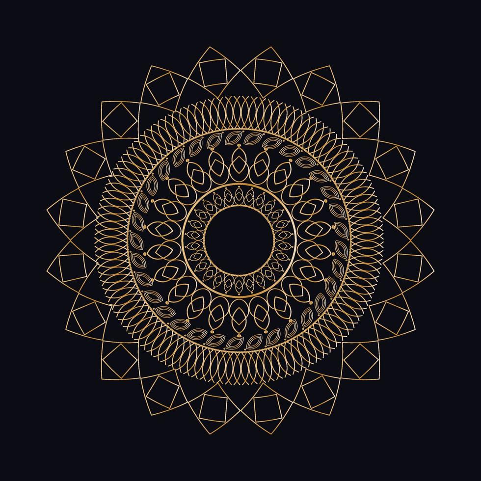 vector de fondo de diseño de mandala ornamental de lujo