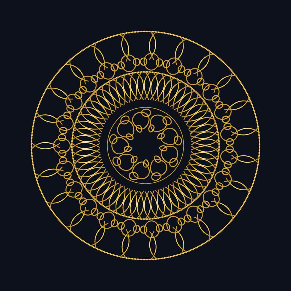 vector de fondo de diseño de mandala ornamental de lujo