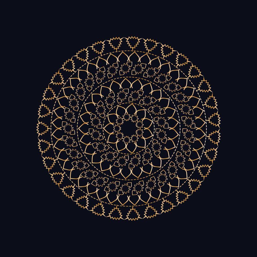 vector de fondo de diseño de mandala ornamental de lujo