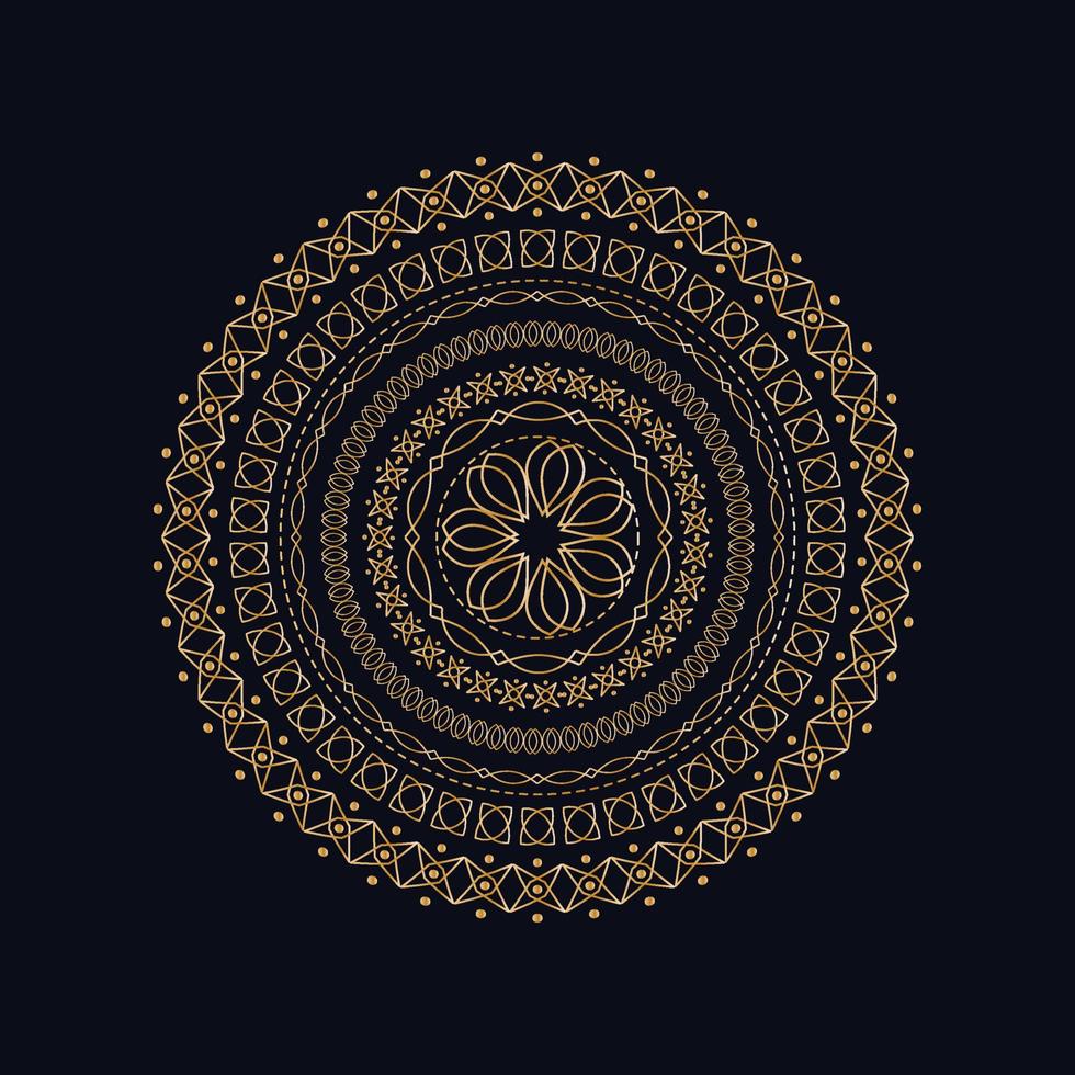 vector de fondo de diseño de mandala ornamental de lujo